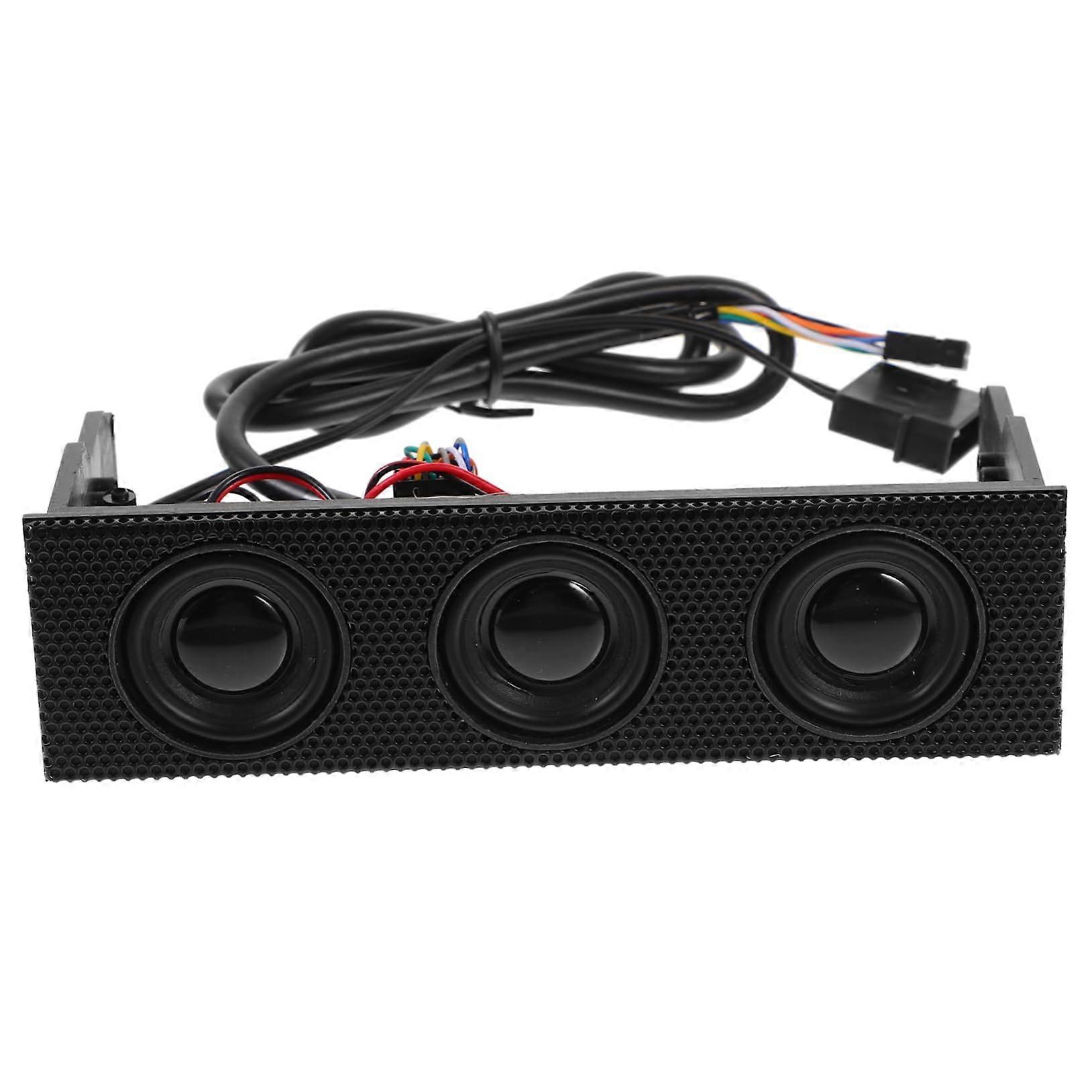 Fully Immersive Front Panel Speakers Stereo Desktop Speakers for Black Stereo