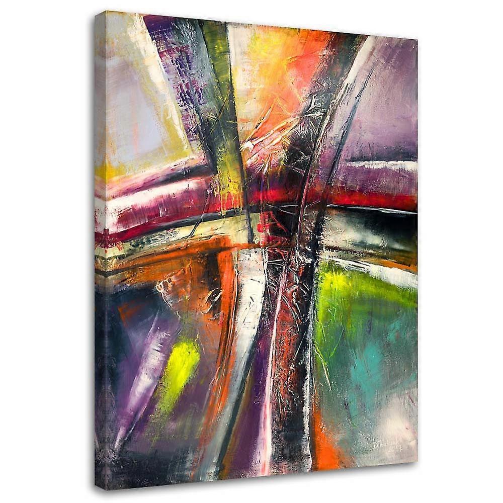 Impression sur toile, Abstraction Colorée - 70x100