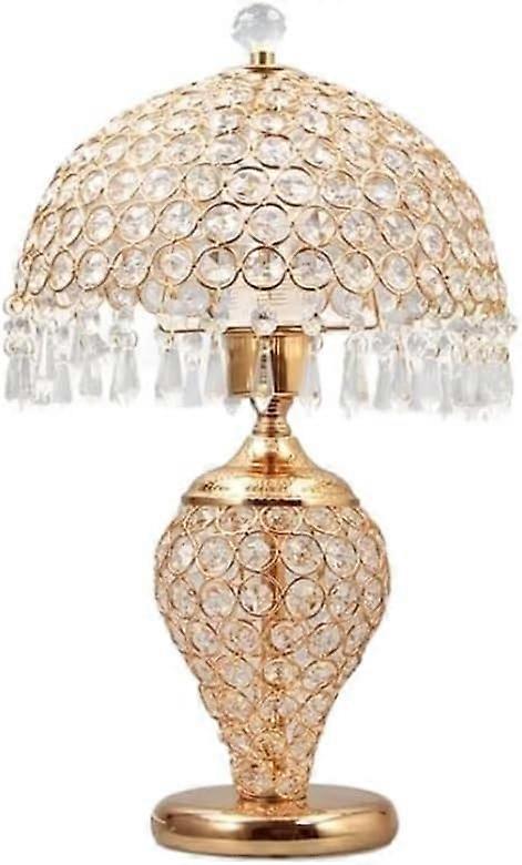 Table Light Nightstand Lamp Crystal Table Lamp Light Luxury Bedside Lamp Decorative Room( Switch)