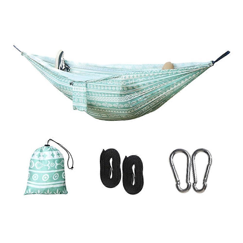 Travel Outdoor Camping Hammock for 2 Person 210T Nylon Taffeta Hanging Bed with Storage Bag, Standar