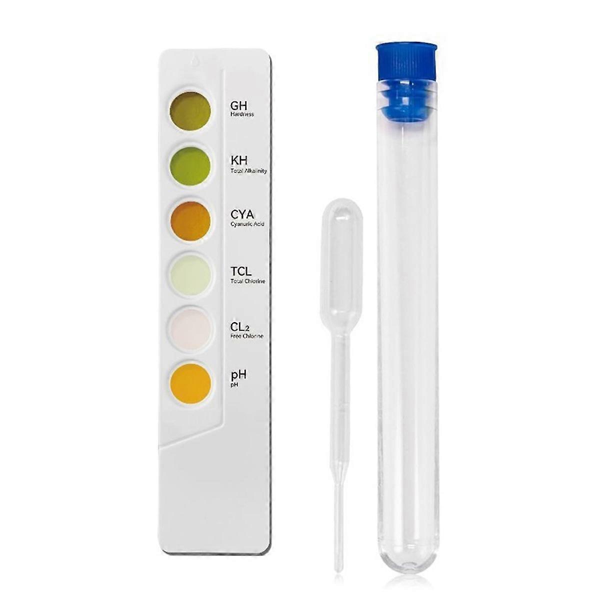 6 in 1 SPA Water Test Kit Water Chemical Testing Chlorine PH Meter