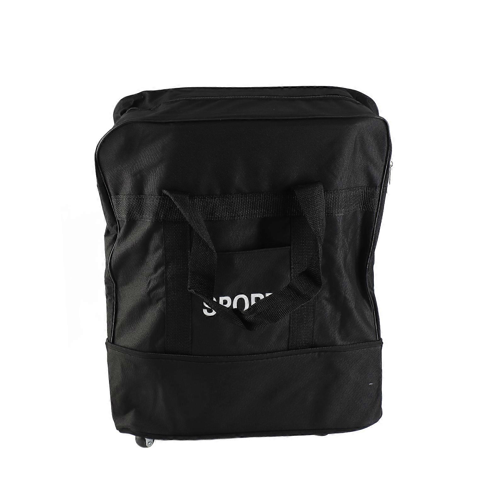 Folding Duffel Bag Water Resistant Oxford Fabric Large Capacity Expandable Suitcase Bag with Wheels for Travel Camping Daily Storage 22inch