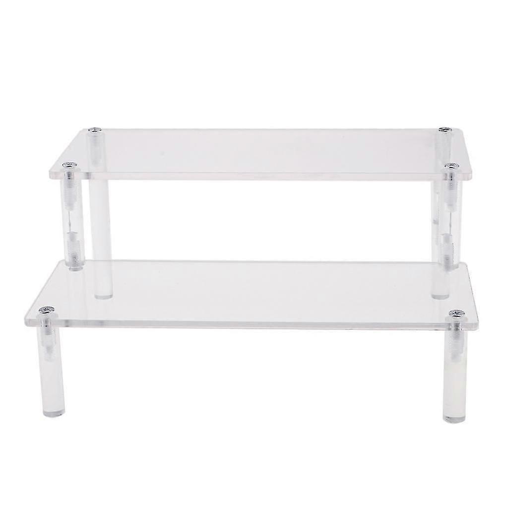 Deluxe Acrylic 2 Tier Display Stand Removable Rack for Model Figures