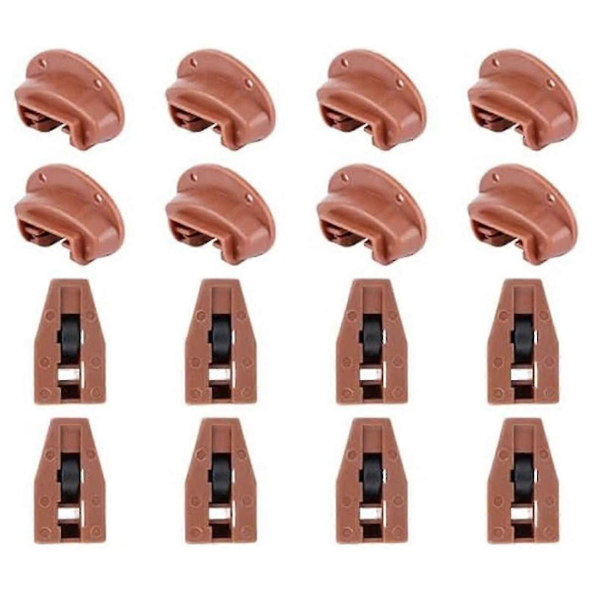 8Sets Plastic Drawer Track Guides Kit,Drawer Slides Guides Replacement Parts for Center Mount Drawe