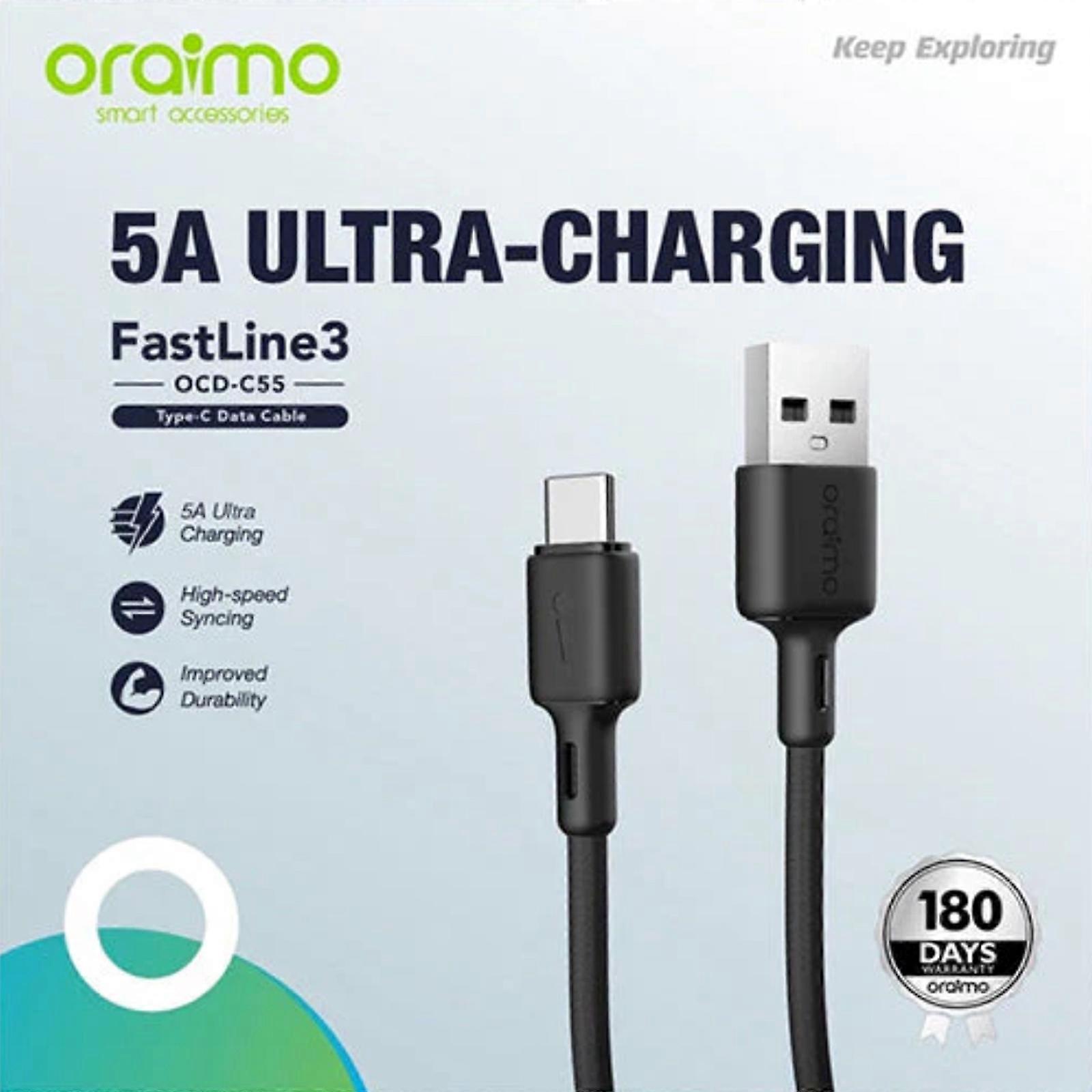 Cable de datos Oraimo OCD-C55 5A 1M Negro