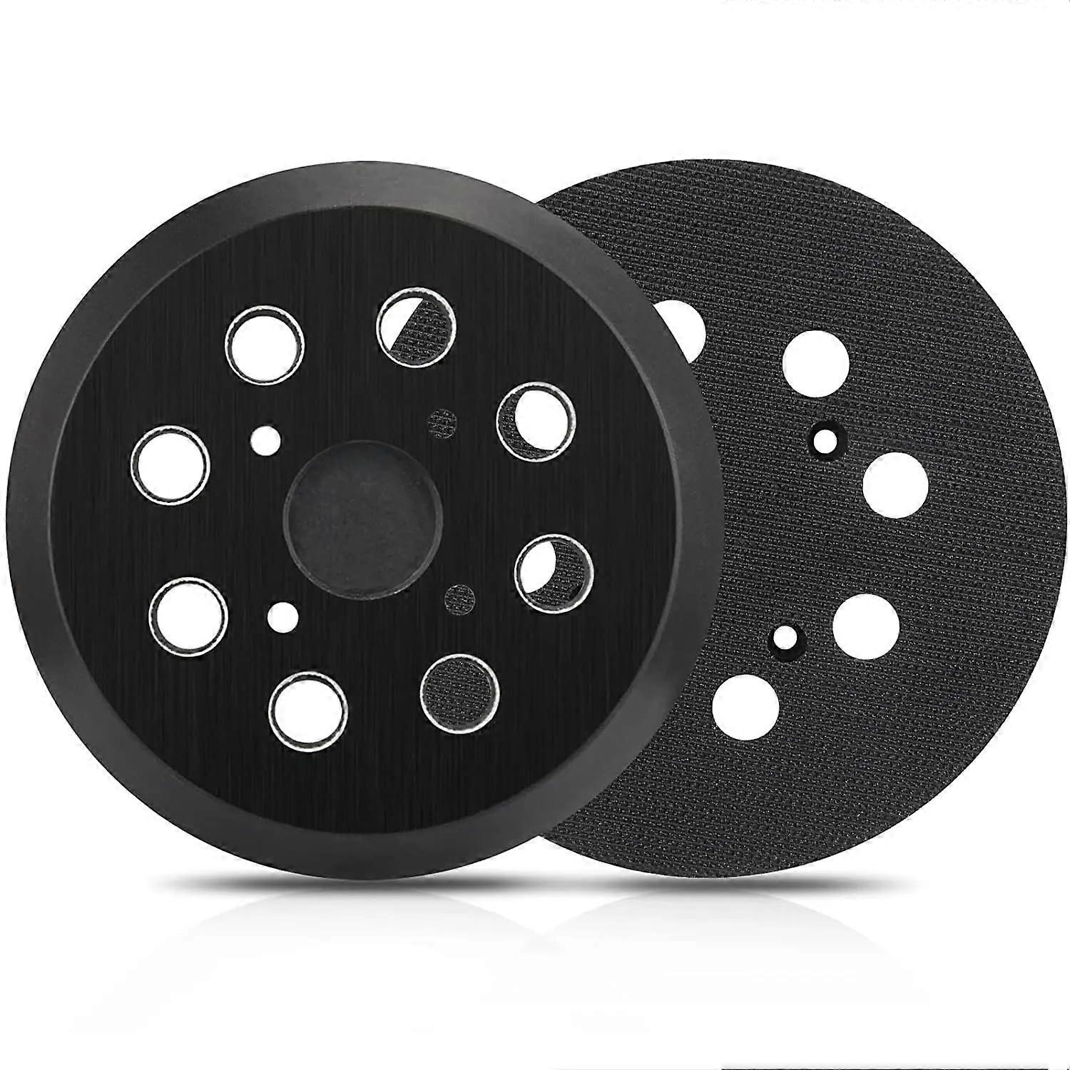5 Inch 8 Holes Sander Replacement Pad 2 Pcs Hook Loop Orbital Sanding Backing Plate for Grinding Electric Grinder Power Tool