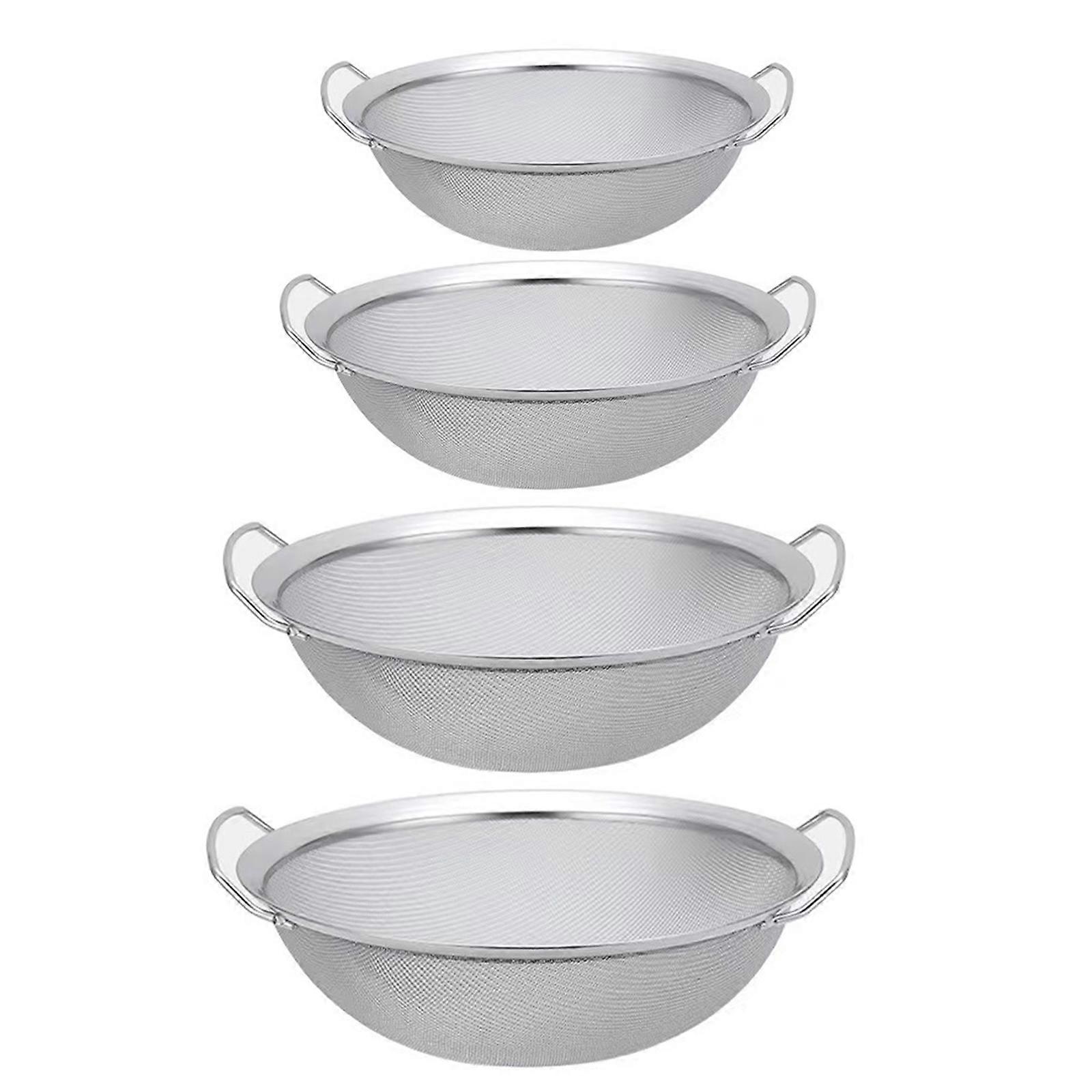 4Pcs Stainless Steel Fine Mesh Paint Filter Replacement Bucket Strainer Sprays Paint Impurity Filter Screen Easy to Use