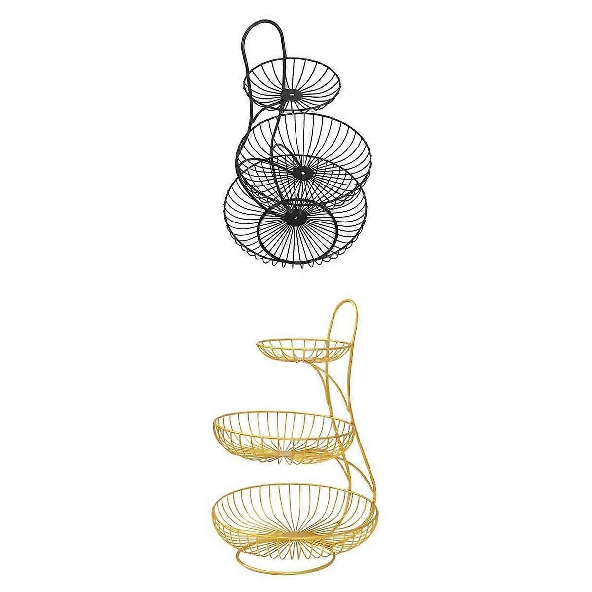 2x Fruit Bowl Bread Basket Storage Dish Dining Table Decor