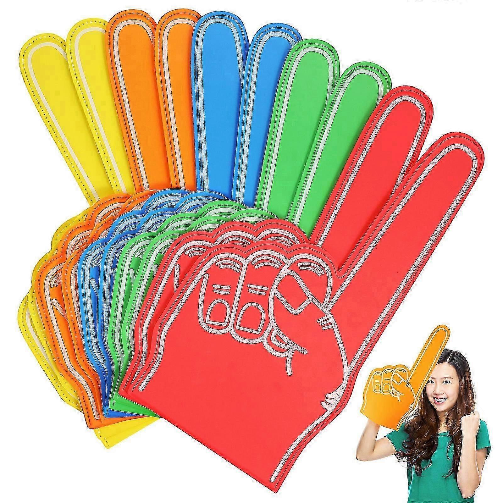 10pcs Foam Fingers Giant Foam Hands Sport Fans Foam Fingers Football Cheering Stuff For Sporting Events