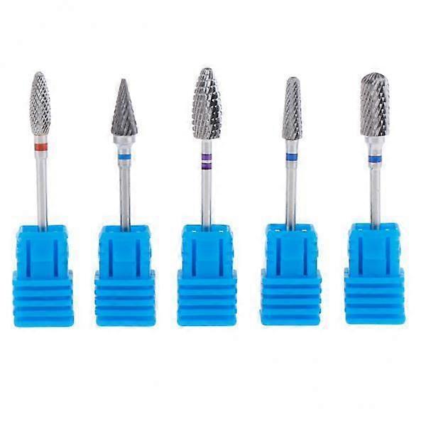 2x 5 Pcs Type Grinding Bits Tungsten Bit Electric Manicure