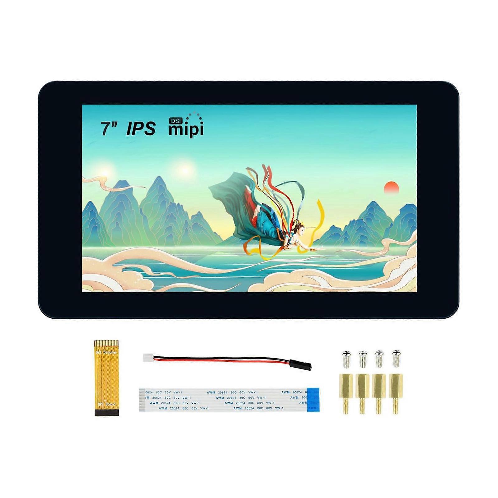 7 Inch Capacitive Display Screen 800x480 Resolution IPS DSIScreen 7inches for RaspberryPi4B/3B+/3A+/3B/2B