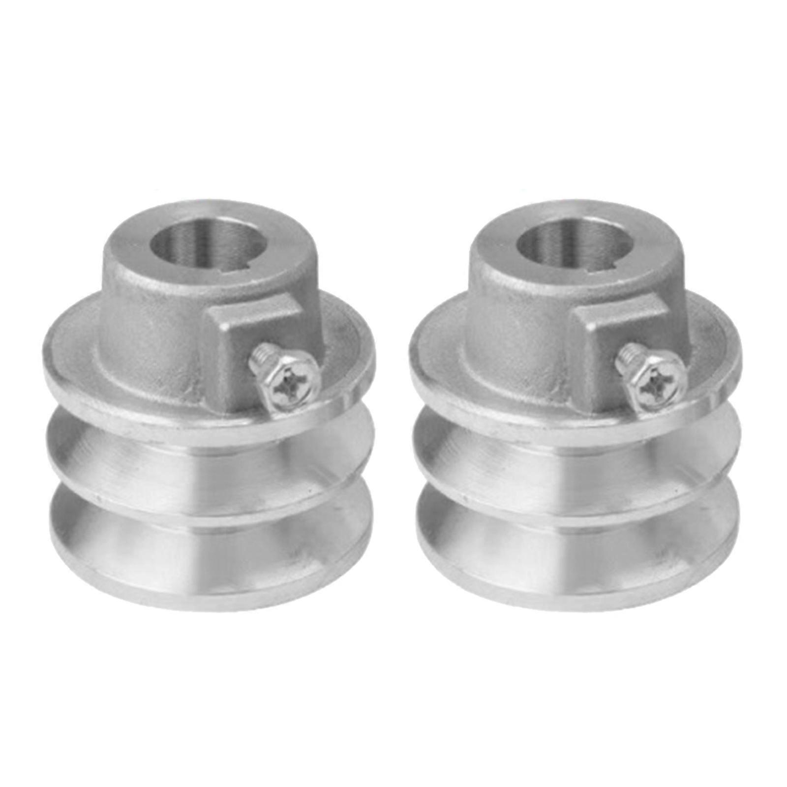 Stable Performances 2pcs Belt Pulley for 168F 170F Engine 19/20mm Bore Double Grooves Pulley 54mm/56mm Outer Diameter