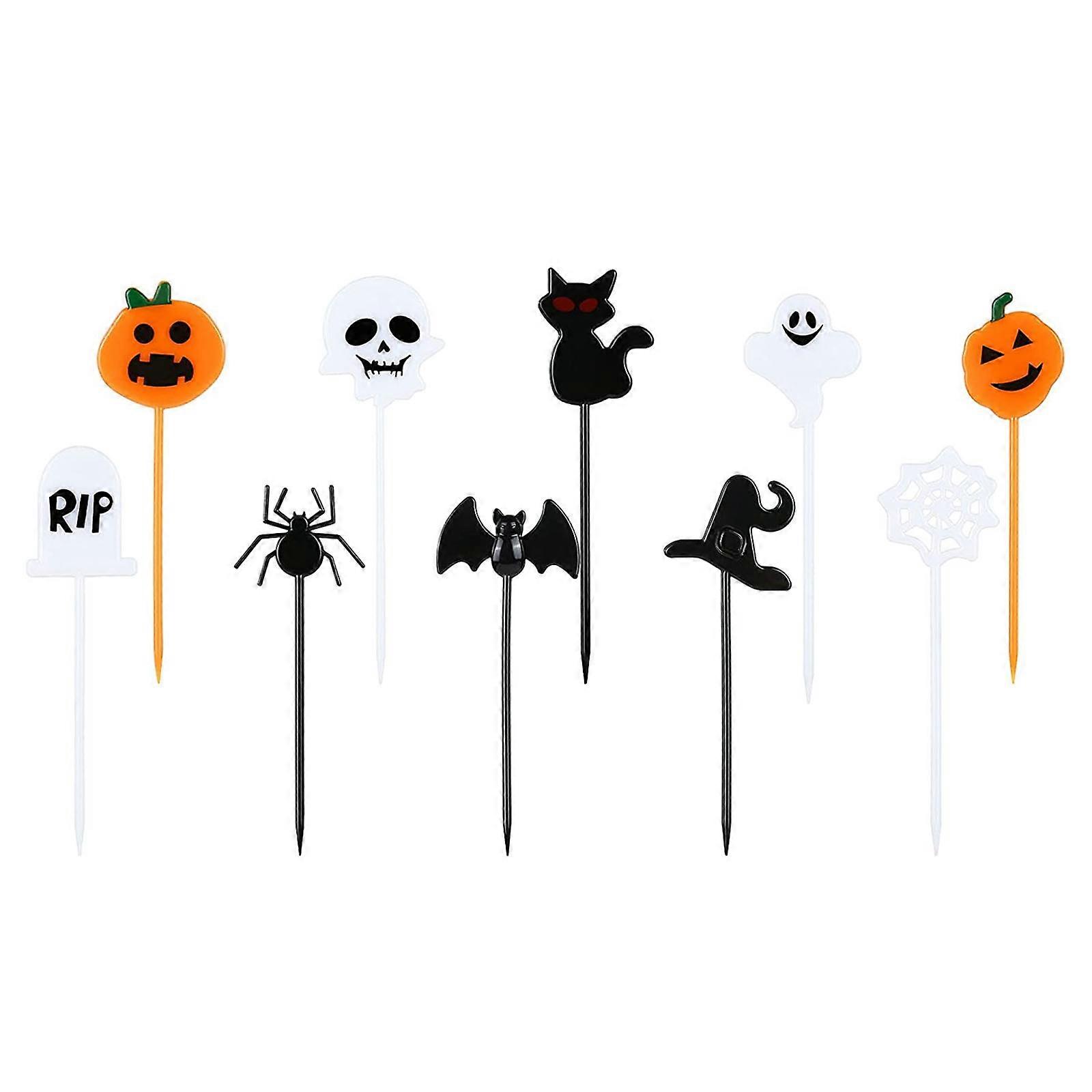 ליל כל הקדושים קאפקייקס עוגת קישוטים בחירת קיסמים מזון מתאבן בייבי-מקלחת עוגת ליל כל הקדושים ציוד למסיבת יום הולדת