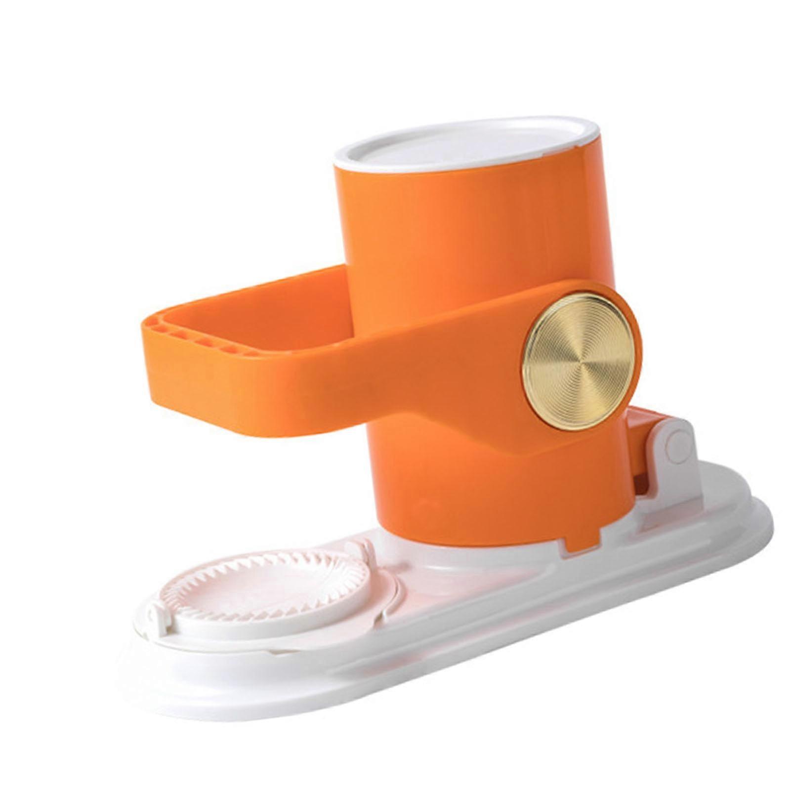 Dumpling Skin Maker 2-in-1 Manual Machine Orange 27.5x12x17cm