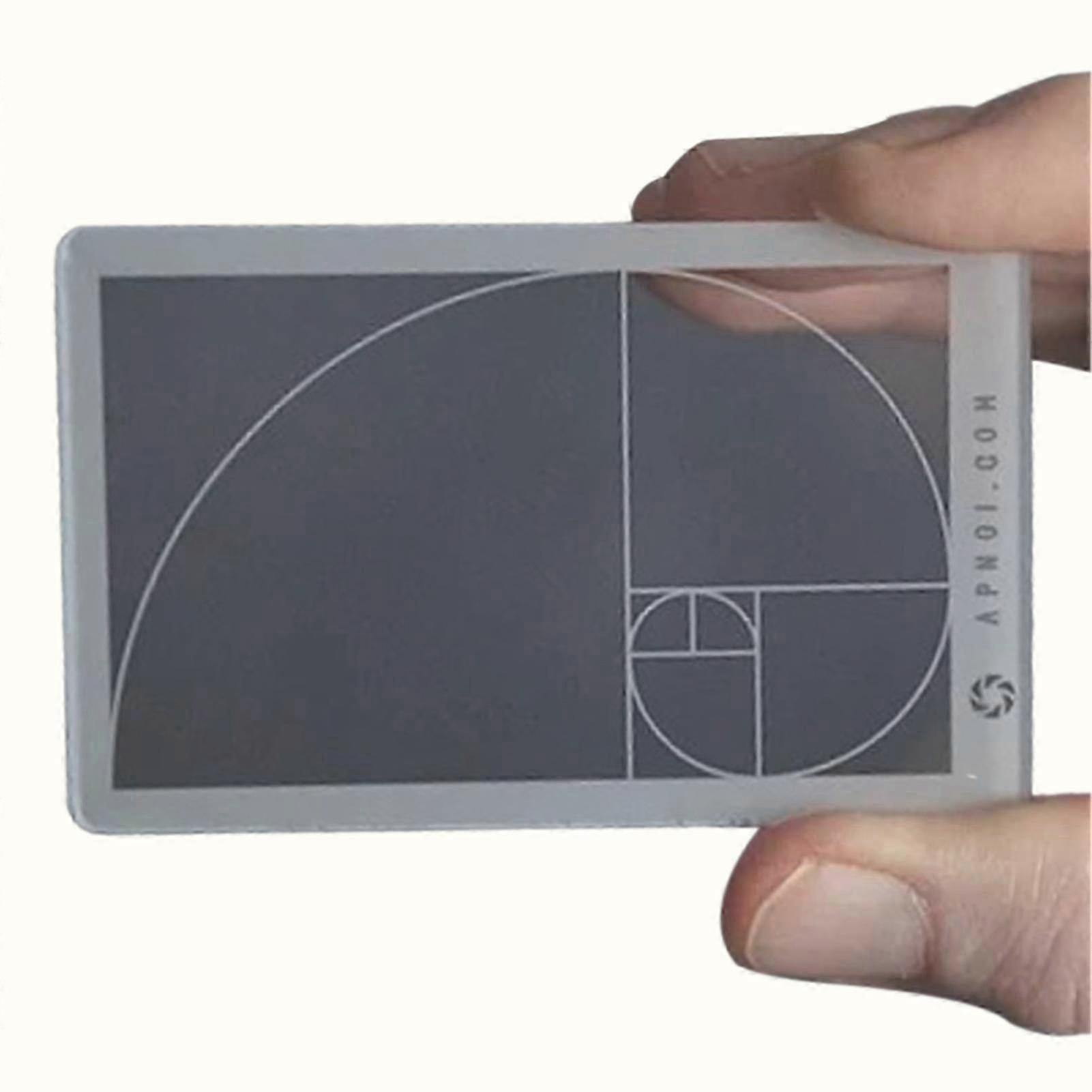 Golden Ratio Fibonacci Viewfinder Ruler Card - Essential Composition Tool for Artists & Photographers