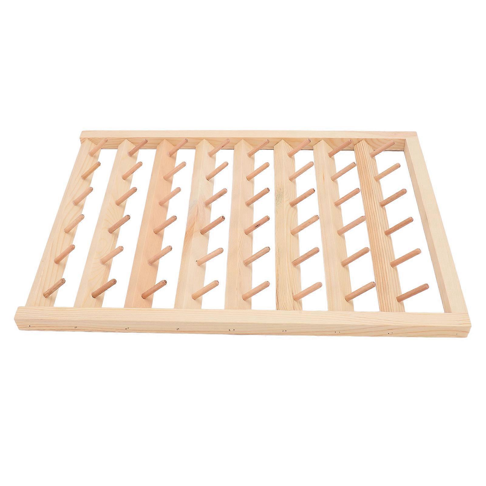 48 Spools Thread Rack Wall Mounted DIY Eco Friendly Embroidery Spool Thread Organizer for Household Sewing 