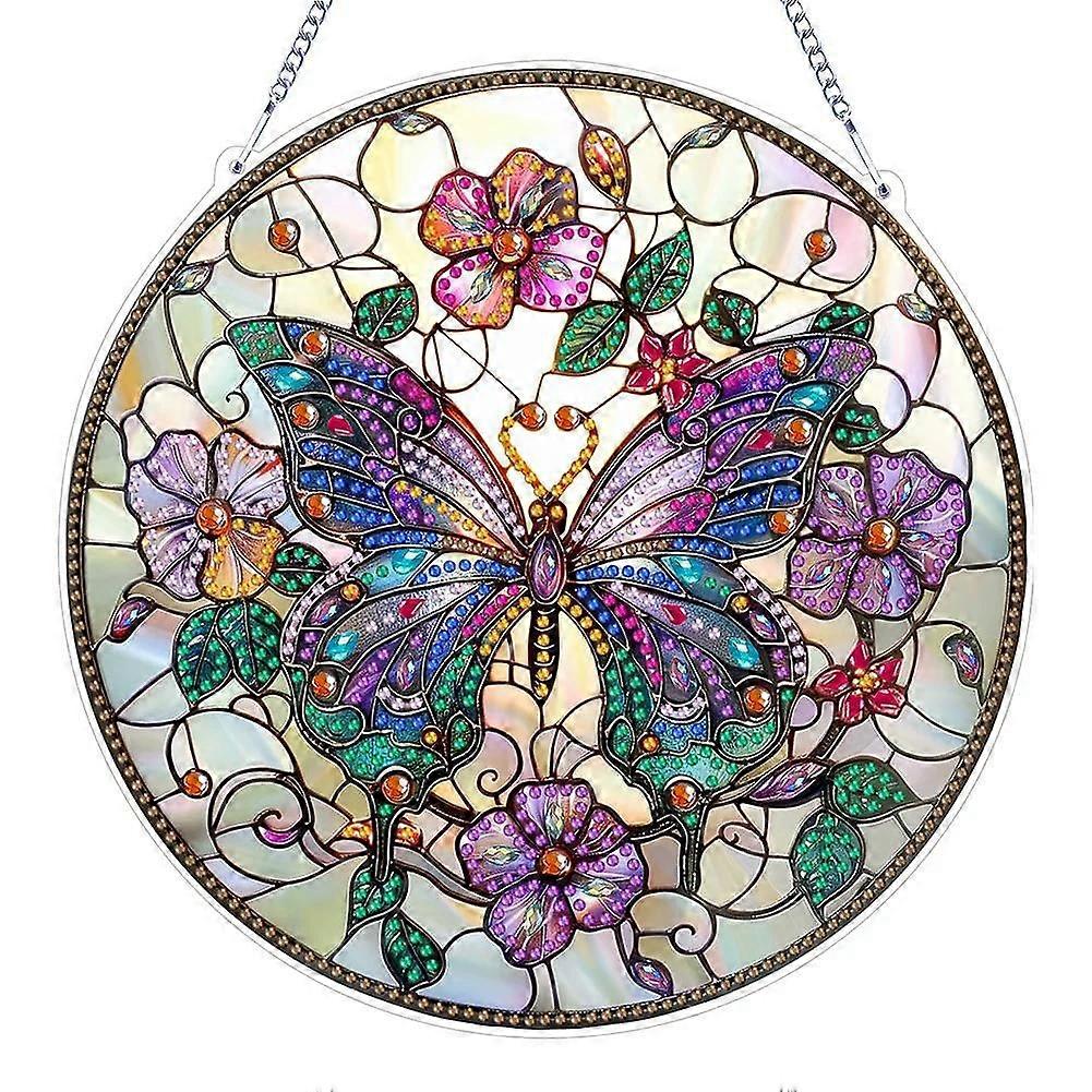 Butterfly(A)$ Diamond painting acrylic material single-sided crystal diamond doorplate butterfly style