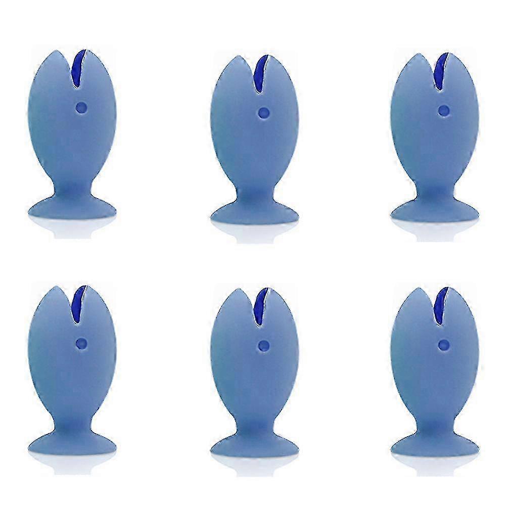 6 st söta tecknade fiskar tandborsteskydd för barnbadrum