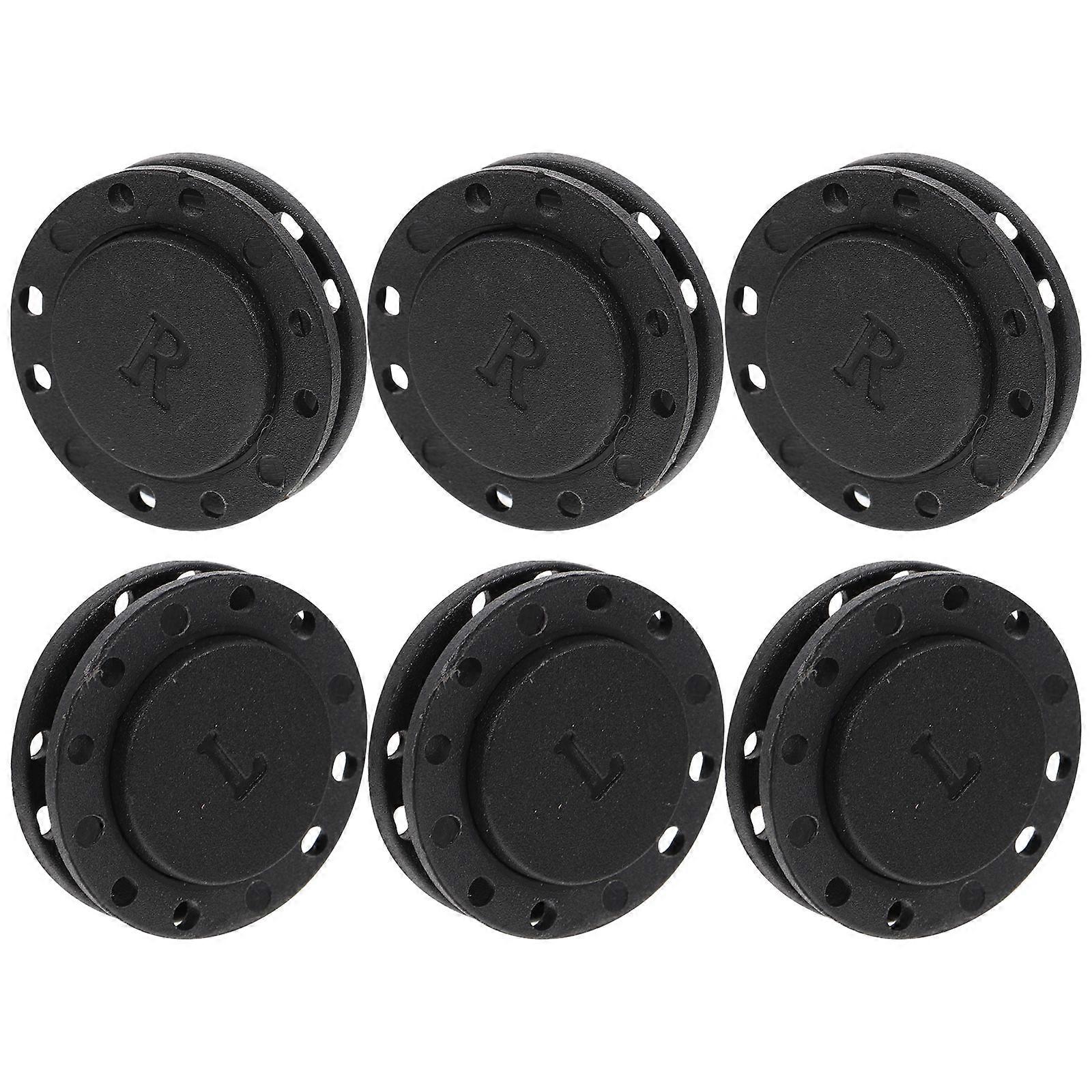 6 Pairs Round Magnetic Snaps for DIY Crafts Easy to Use Black Magnetic Buttons for Jackets, Bags, Jeans, and More Projects