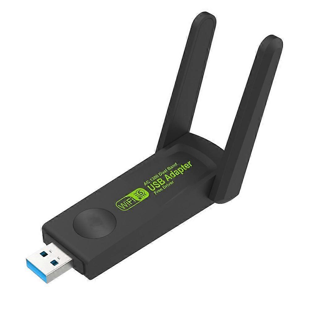 BGGQGG 1300Mbps Wireless USB Wifi Adapter 1300Mbps Wifi Dongle USB Network Card Dual 2.4G/5G Receiver
