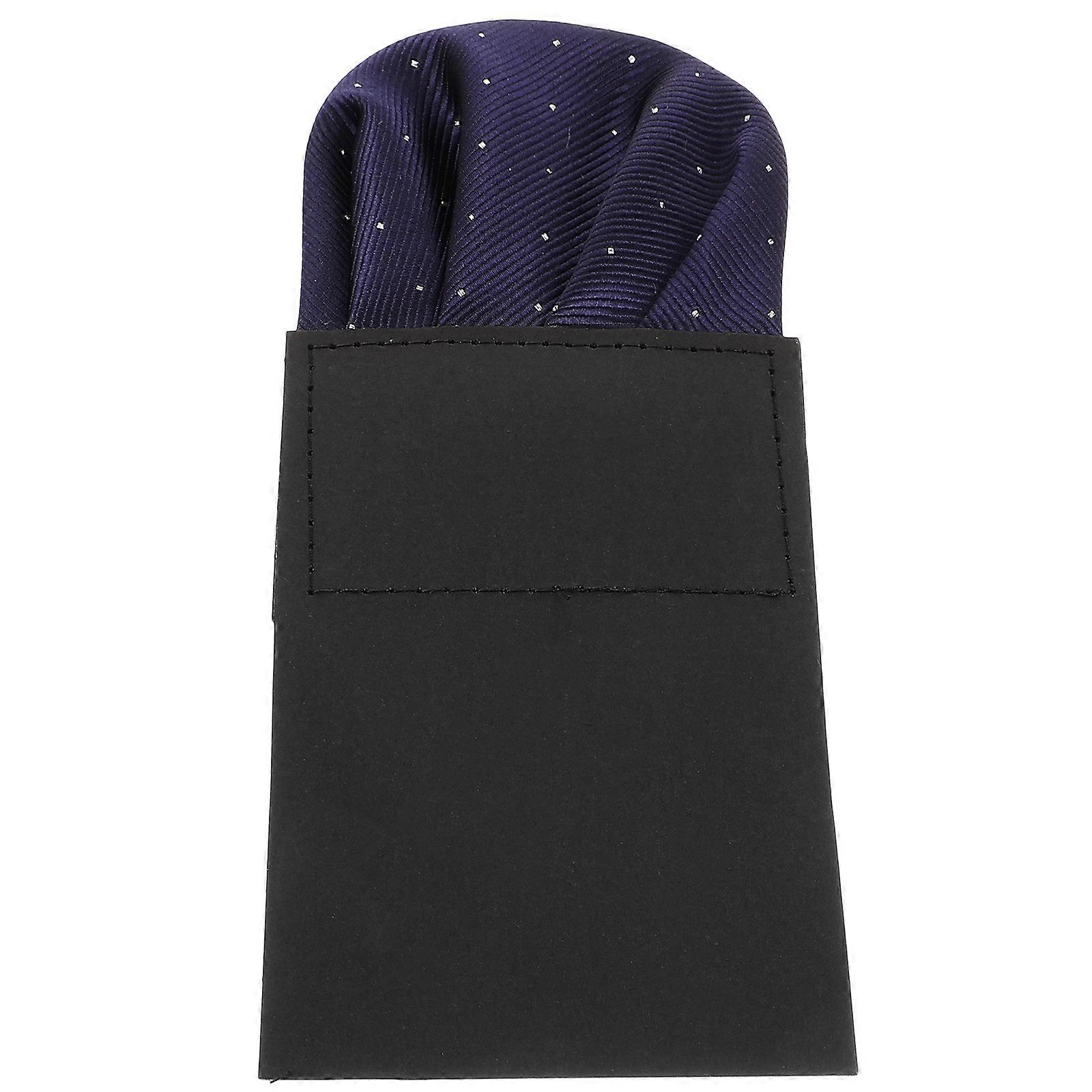 Solid Pocket Square For Men Pre-Folded Round Suit Handkerchief Business Accessory 1Pcs