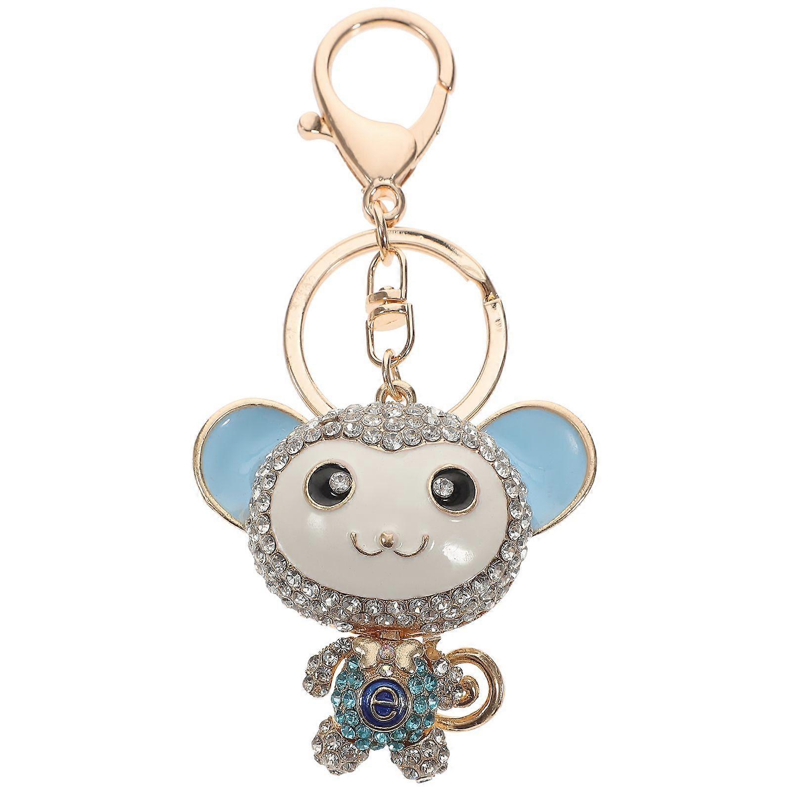 Small Monkey Keychains Decorative Key Rings Cartoon Monkey Keychains Metal Keychain Decors