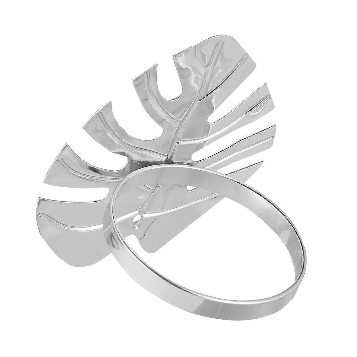 Multi Purpose Napkin Clasps Napkin Holder Various Parties Silver Metal 6Pcs