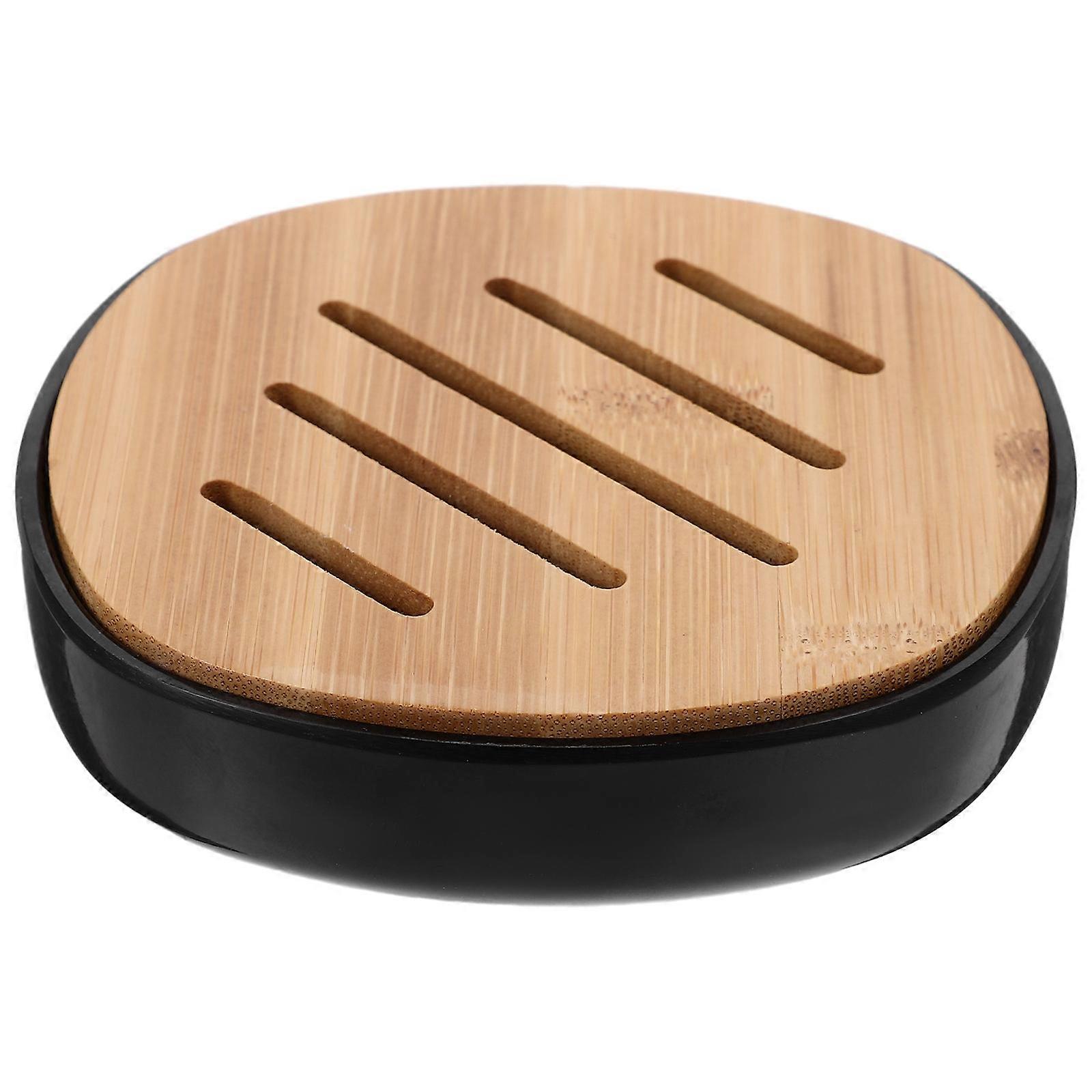 Bamboo Soap Dish Drain Holder for Bathroom & Kitchen – Stylish, Storage Tray for Soap, Jewelry, Keys, & More – Multi Use Bamboo Tray for Sink &
