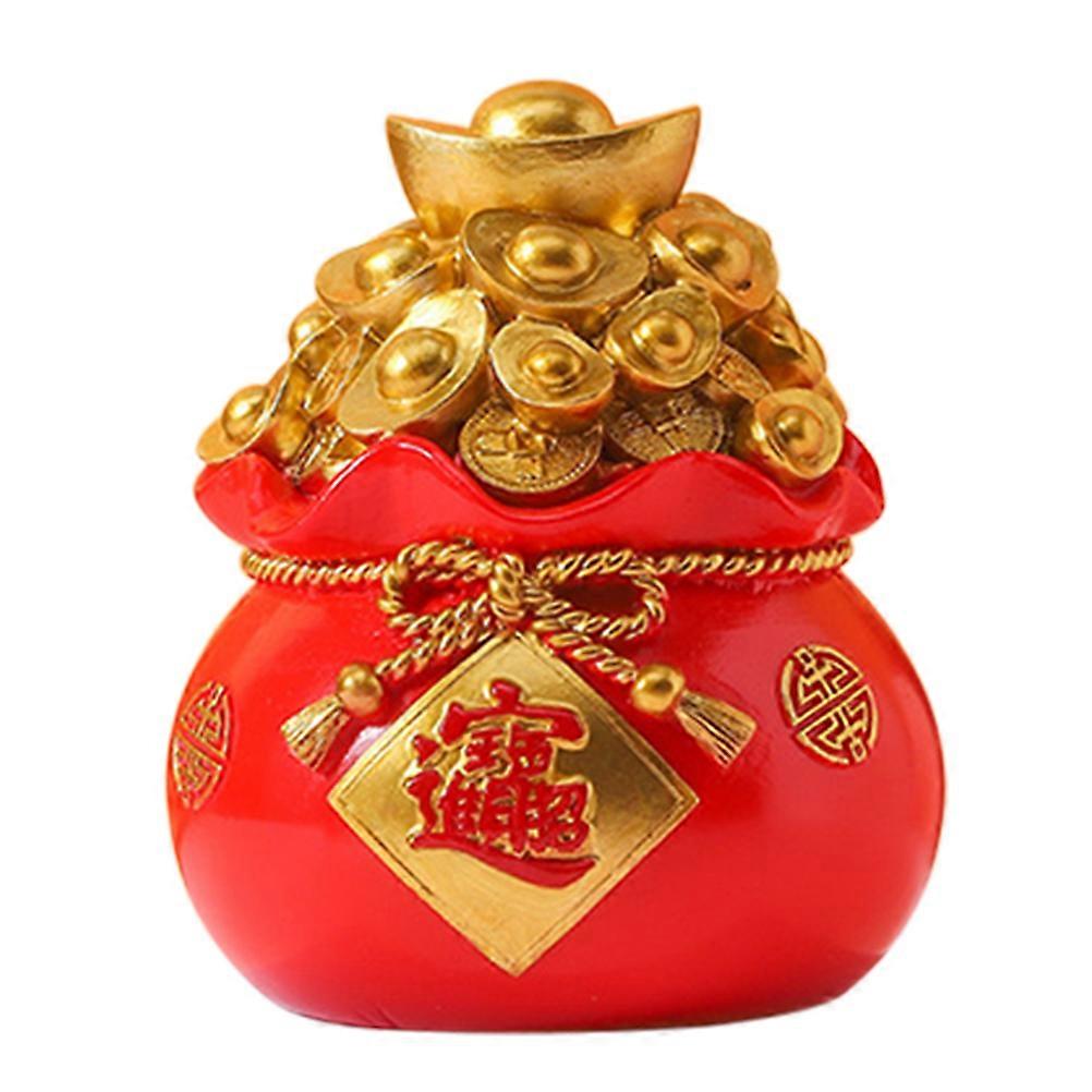 Small Saving Pot for Kids Use Red Resin Desk Decoration with Smooth Touch 1pc