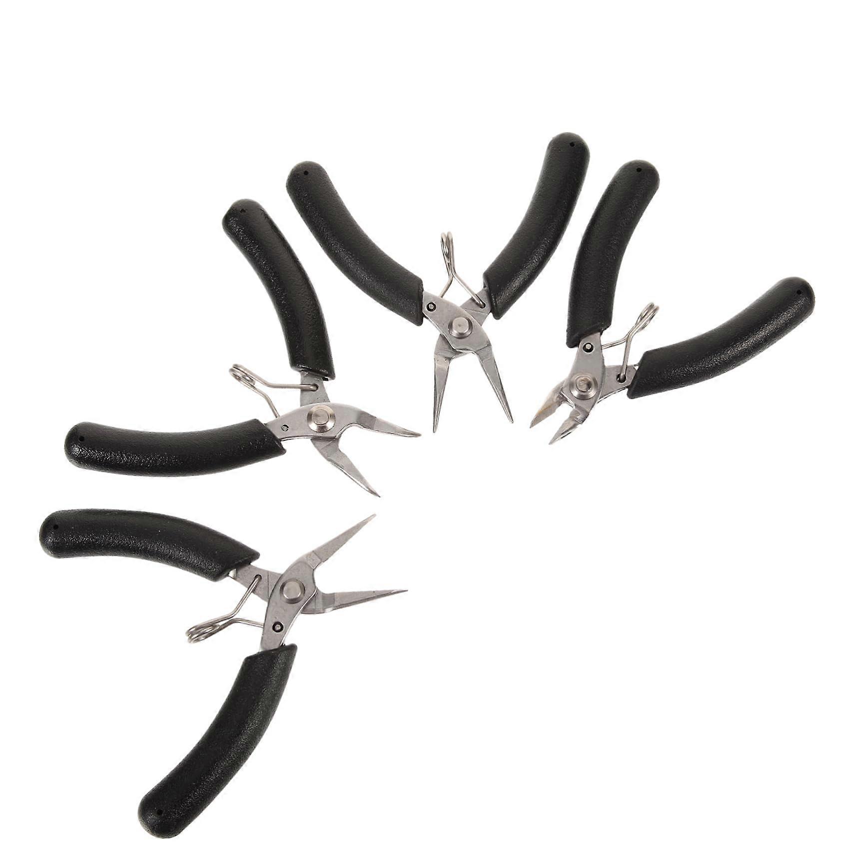 Jewelry Making Pliers Set of 4 with Looper Flat Nose Round Nose Smooth Jaw Craft Tools