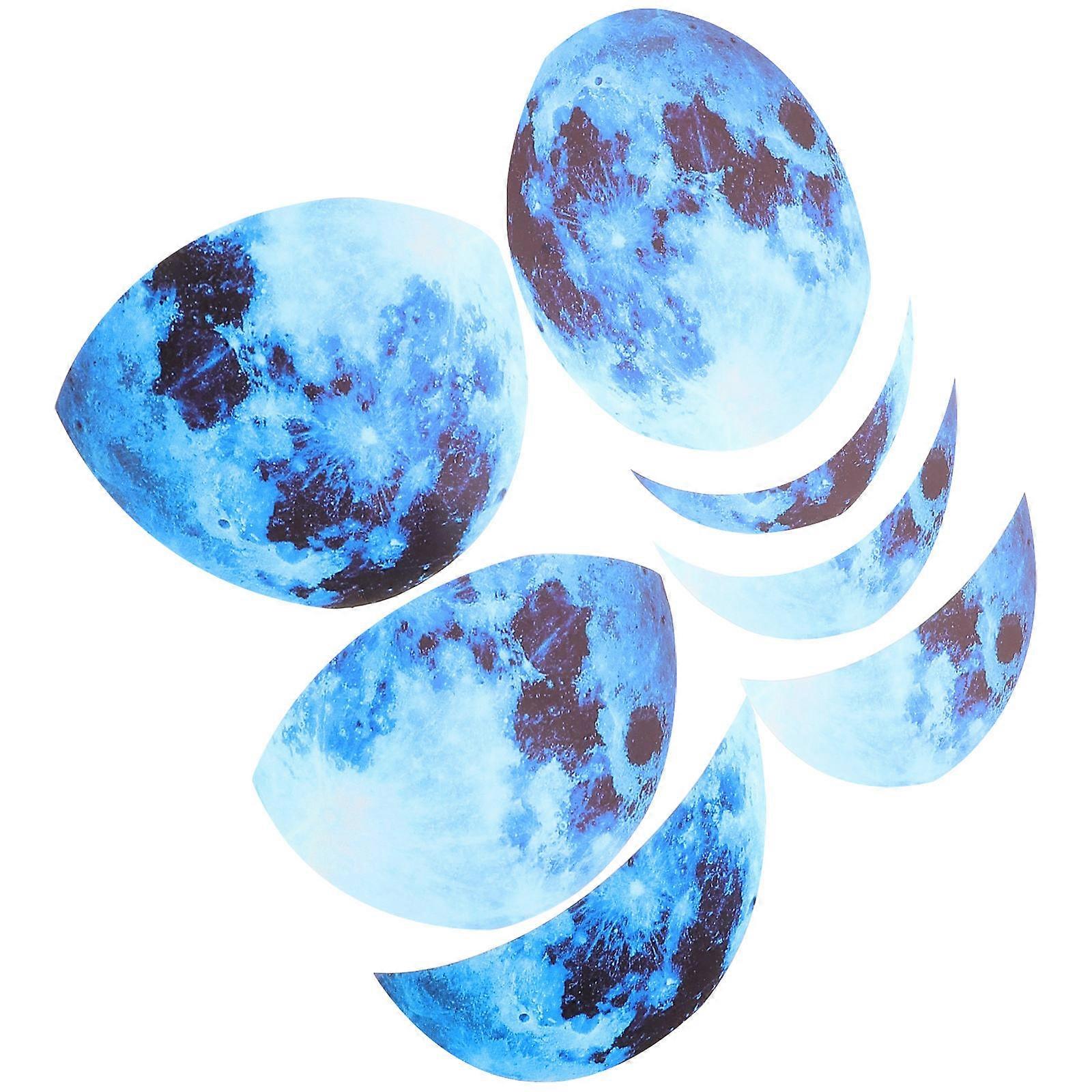 Glow Moon Wall Decal Dreamlike Atmosphere Assorted Color 7 Sheets