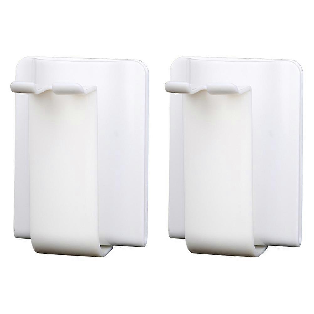 Wall Mounted Toothbrush Holder Organizer 2pcs Set for Toothbrushes Toothpaste and Rinse Cups Easy to Clean Storage Rack for Bathroom