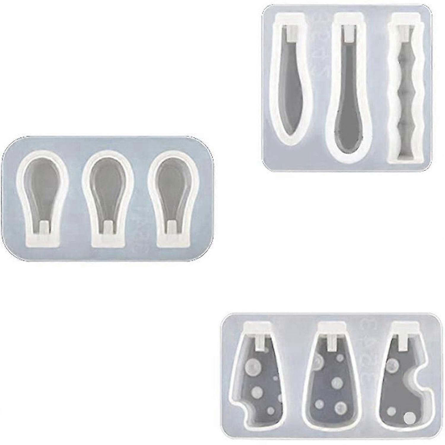 Resin Knife Holder Handle Mold Collection, 3Pcs Handle Resin Casting Mold for DIY Cutlery Handle Epo
