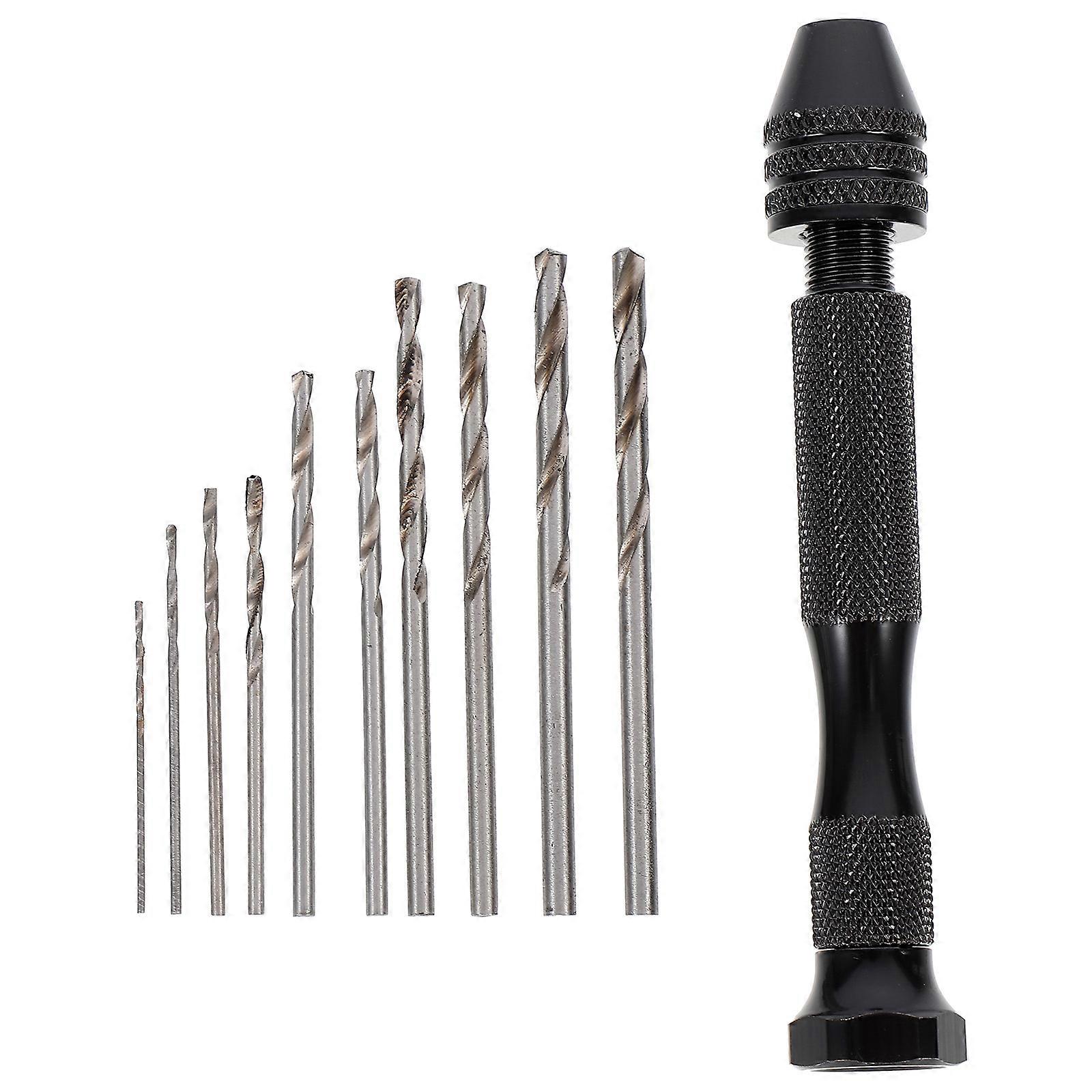 Hand Drill Bit Pin Vise Drill Bits Kit Ergonomic Design Hobbyists 1 Set