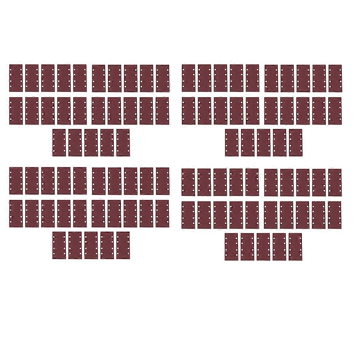 25Pcs Sanding Pads 93x185mm Grits 40/60/80/120 Fit Multi-Sander