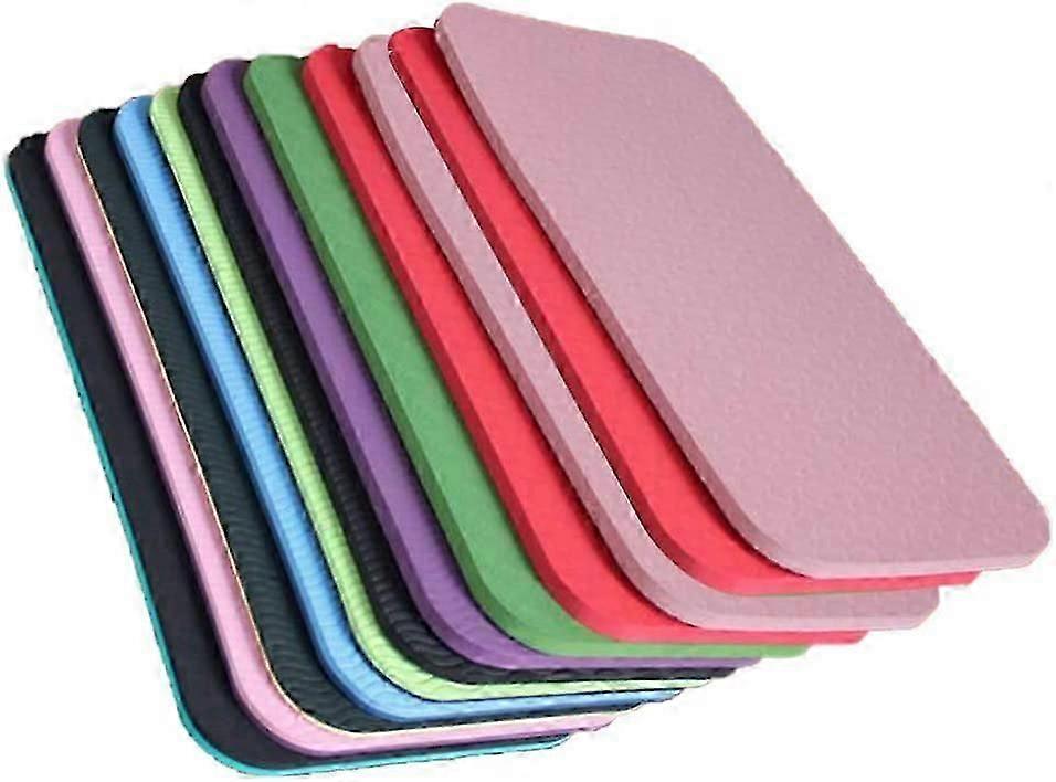 ヨガ膝パッド6個ヨガピラティス床膝パッド滑り止めフィットネスヨガ(カラーランダム)(380 * 210 * 6mm)