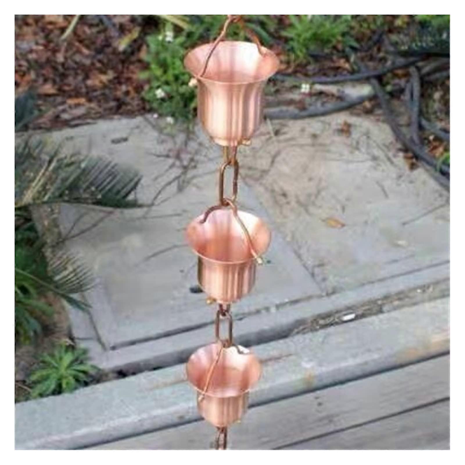 Japanese gold rain chain, heavyduty copper for gutters, villa suitable