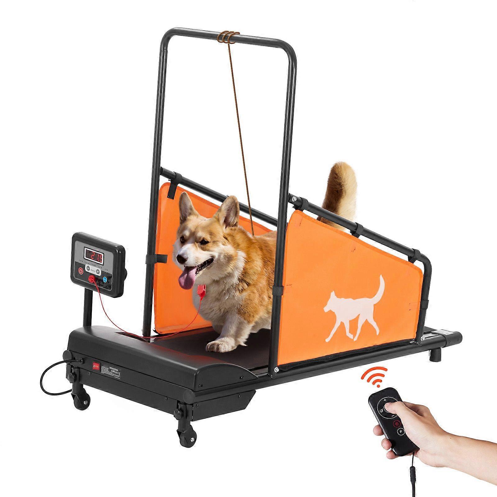 Tapis roulant pour chiens de taille moyenne, capacité de poids de 200 lb, machine à courir électrique pour chiens avec 3 rampes réglables et écran d’affichage LCD