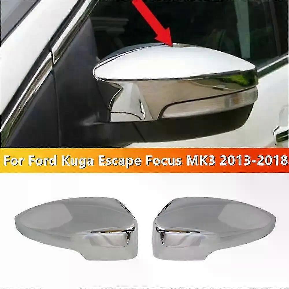 適切なブランド Kuga Escape Focus MK3 2013-2018 カー リアビュー サイド ミラー カバー トリム ABS クローム