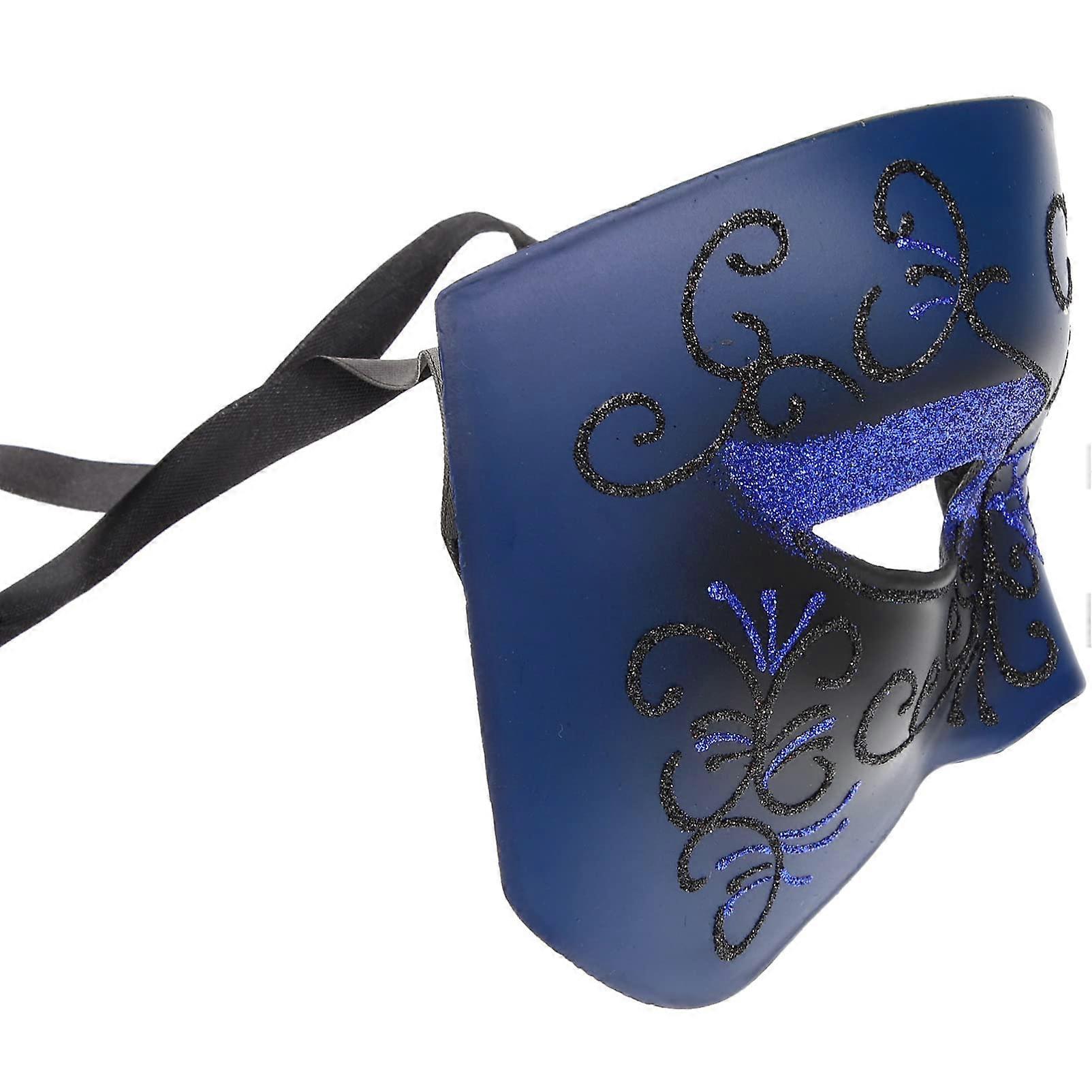 Cosplay Mask Hand-Painted Retro Half Mask for Costume Ball Vintage Style, Customizable Size and Design