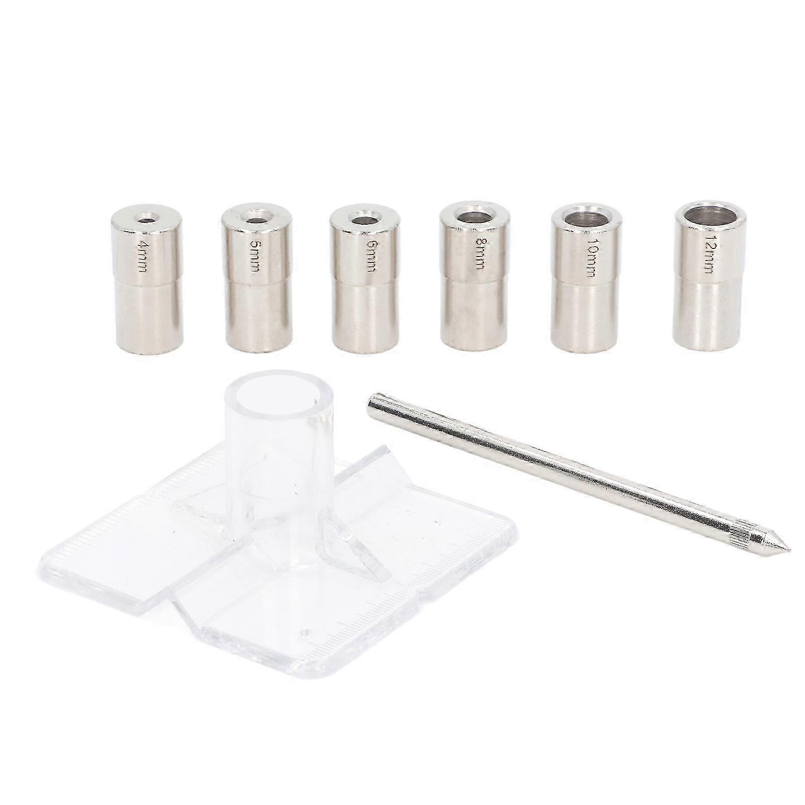 8 Pcs Self Centering Dowel Jig Kit with 6 Size Inner Diameter Alloy Steel Drill Bushing Guide Set