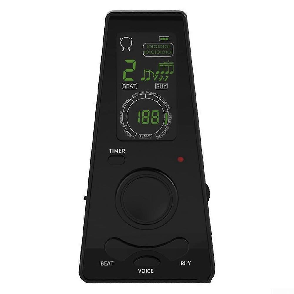 Electronic metronome, adjustable volume and beat control, dynamic tempo control, electronic metronome, compact size (black)