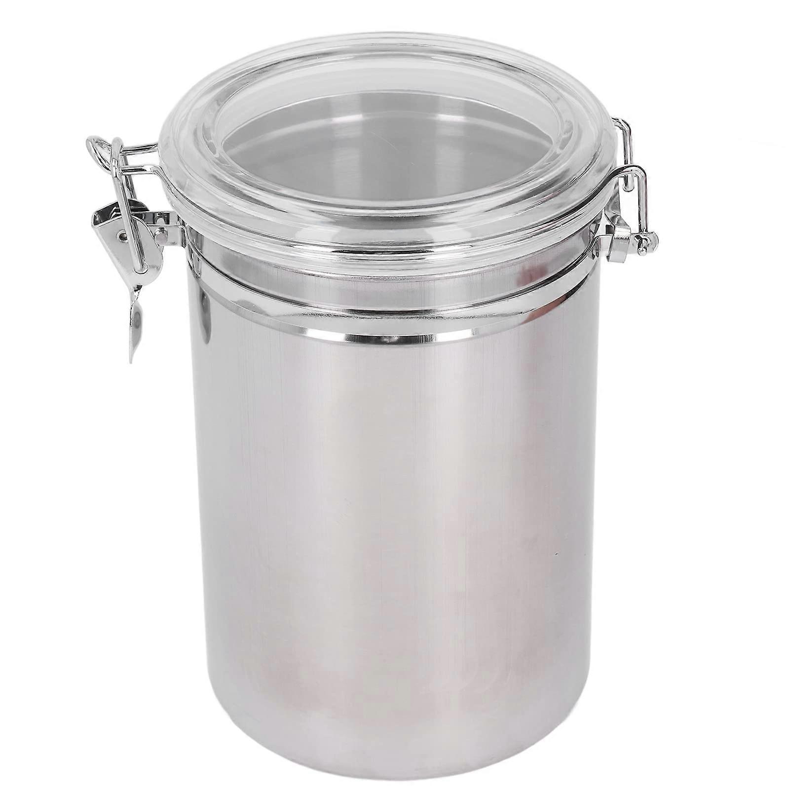 Coffee Canister With Stainless Steel Seal, Airtight Flour And Sugar Storage For Tea, Coffee, Spices (900ml-2100ml)