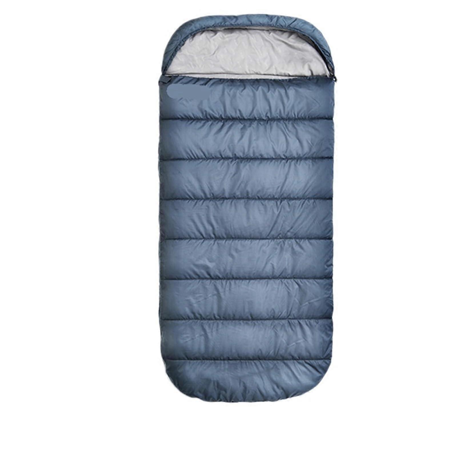 Large Camping Sleeping Bag, Lightweight, 3Season Sleeping Bag, Long Size, for Resting and Hiking, for Adults, Outdoor Use, Blue
