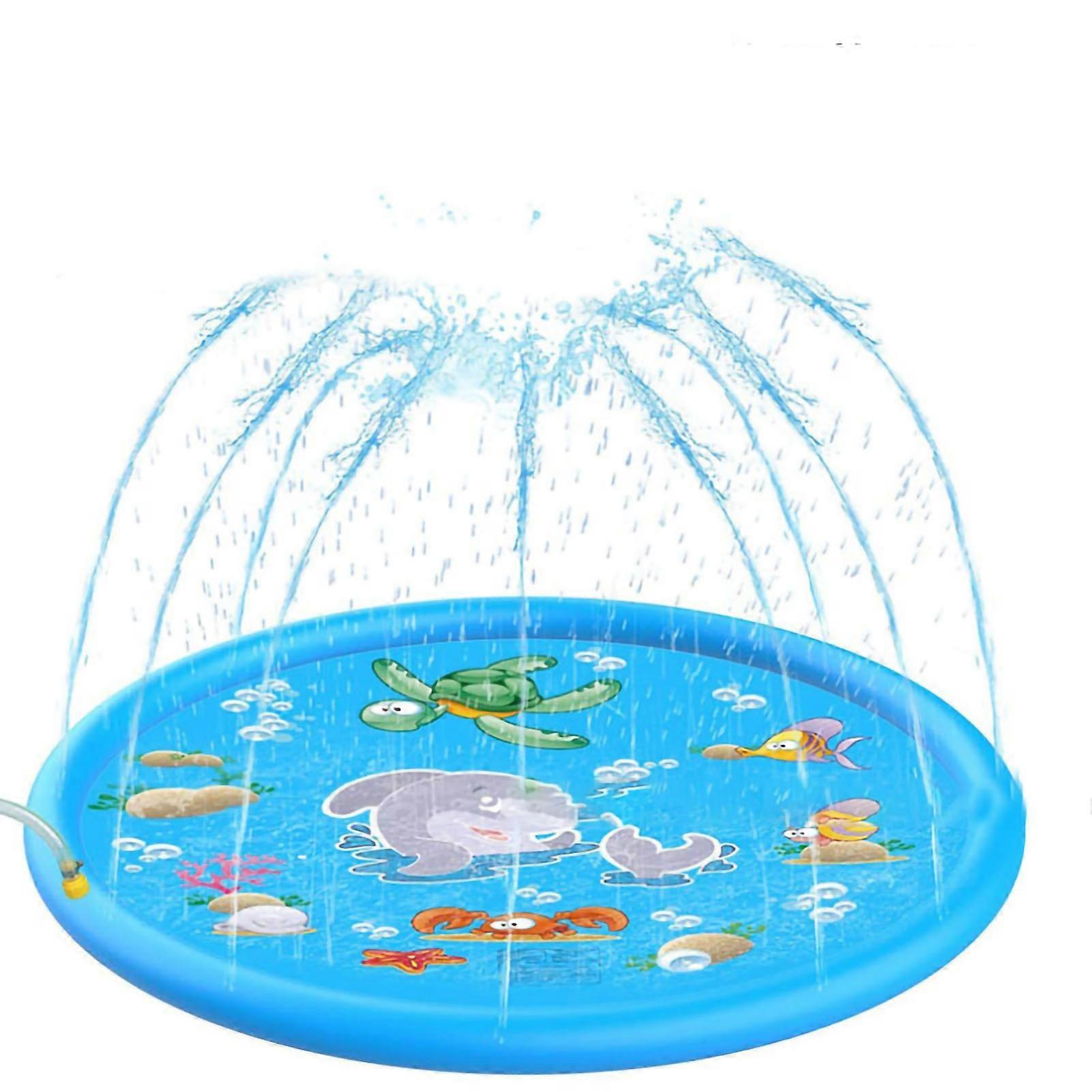 Outdoor Splash Mat PVC Foldable Portable Non Toxic Odorless Inflatable Splash Pad for Toddlers