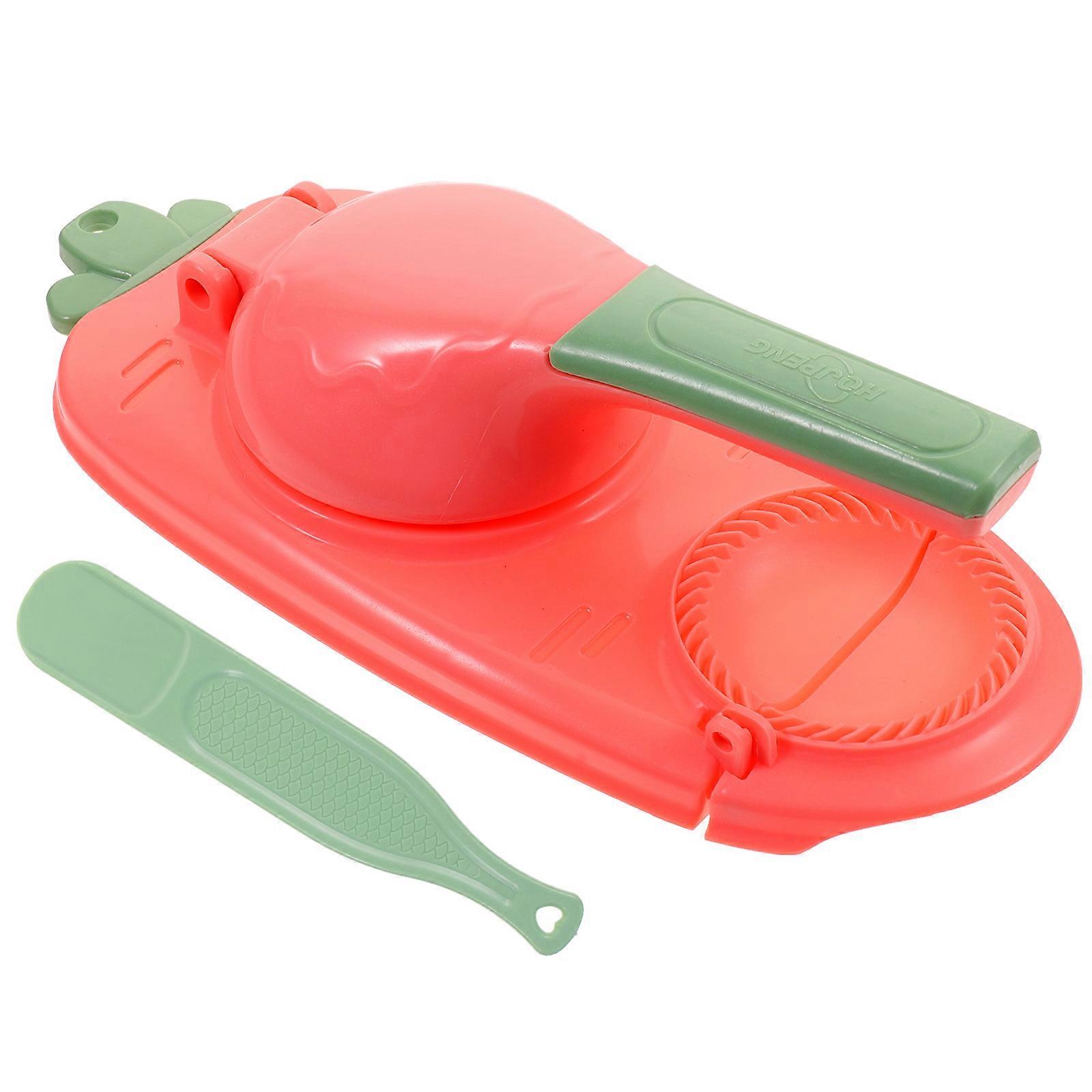 Dough Presser Tool Simple Design Making Dumplings Baking Biscuits and Pastries Pink 27.5X12X8CM 1 Set