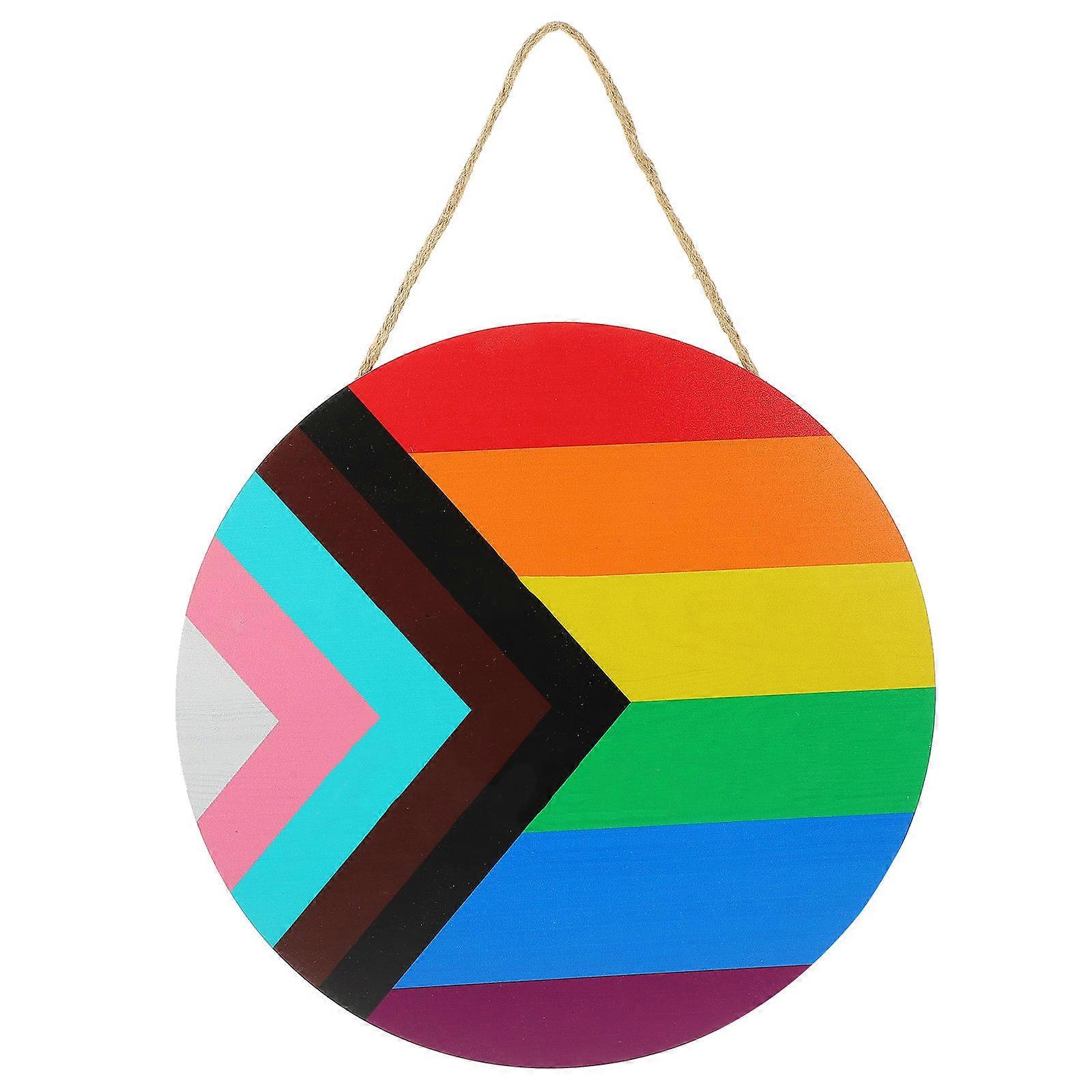Hanging Plaque Sign Door Hanging Welcome Plaque Home Decoration Indoor Use Multi Color 30X30CM 1Pack