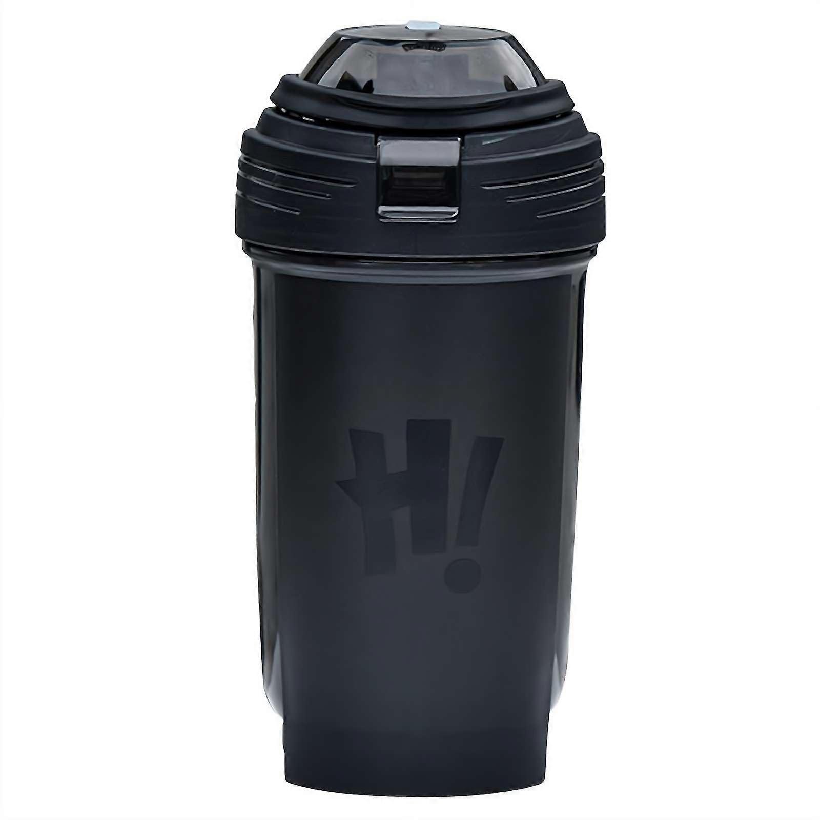 Shaker Bottle 500ml Black, Large Capacity Gym Travel Mug for Protein, Smoothies, Cocktails, BPA-Free, No Mixing Ball