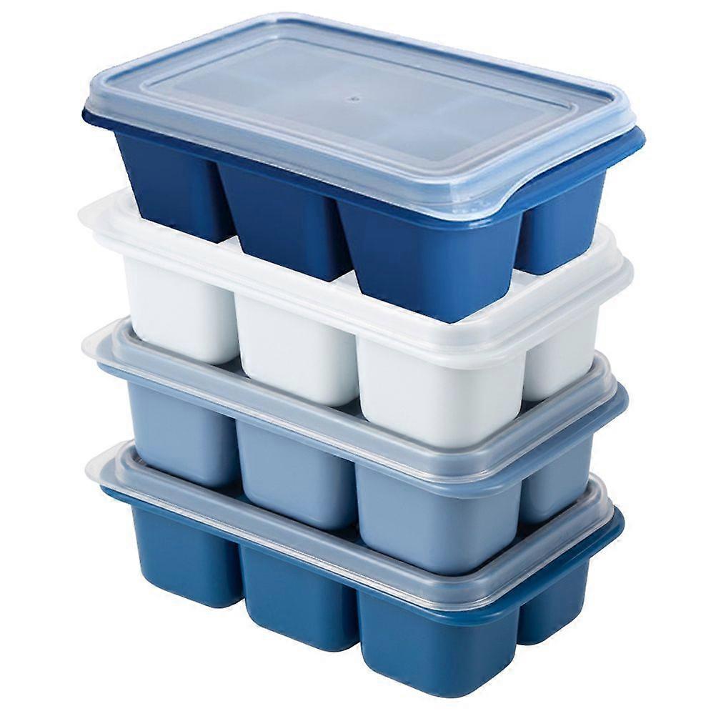 4PCS Plastic Ice Cube Tray Frozen Ice Mold Portable Ice Box  Ice Mold