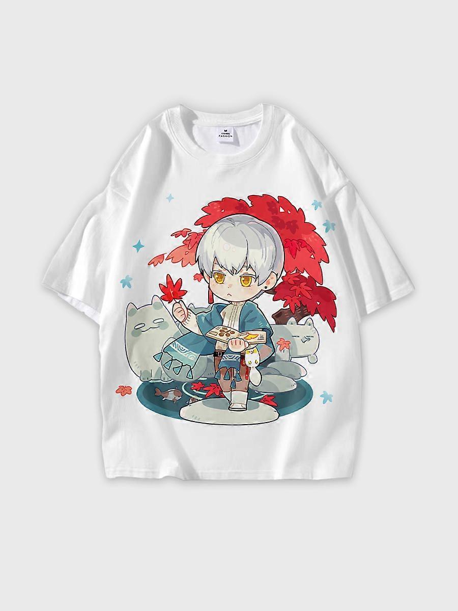 T-shirt round neck Cartoon Pattern loose short sleeve JW2919
